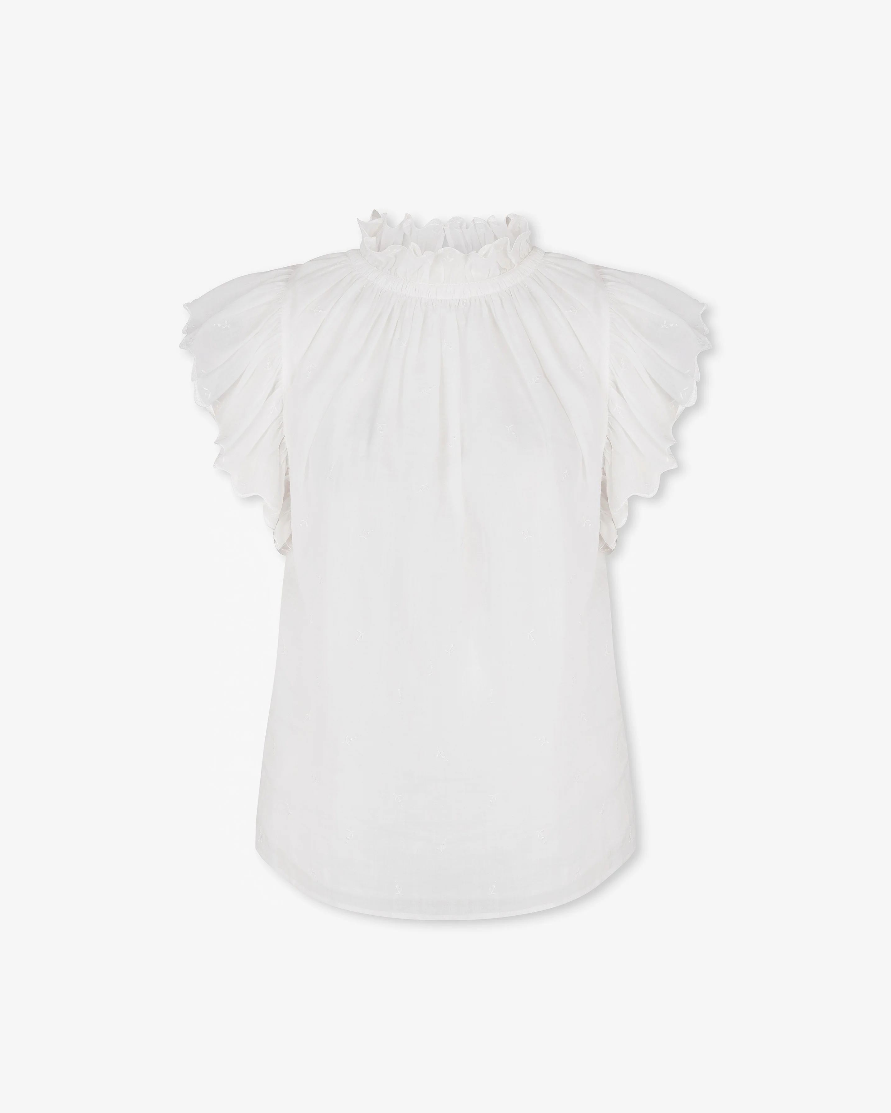 Elegant White Ruffled Top