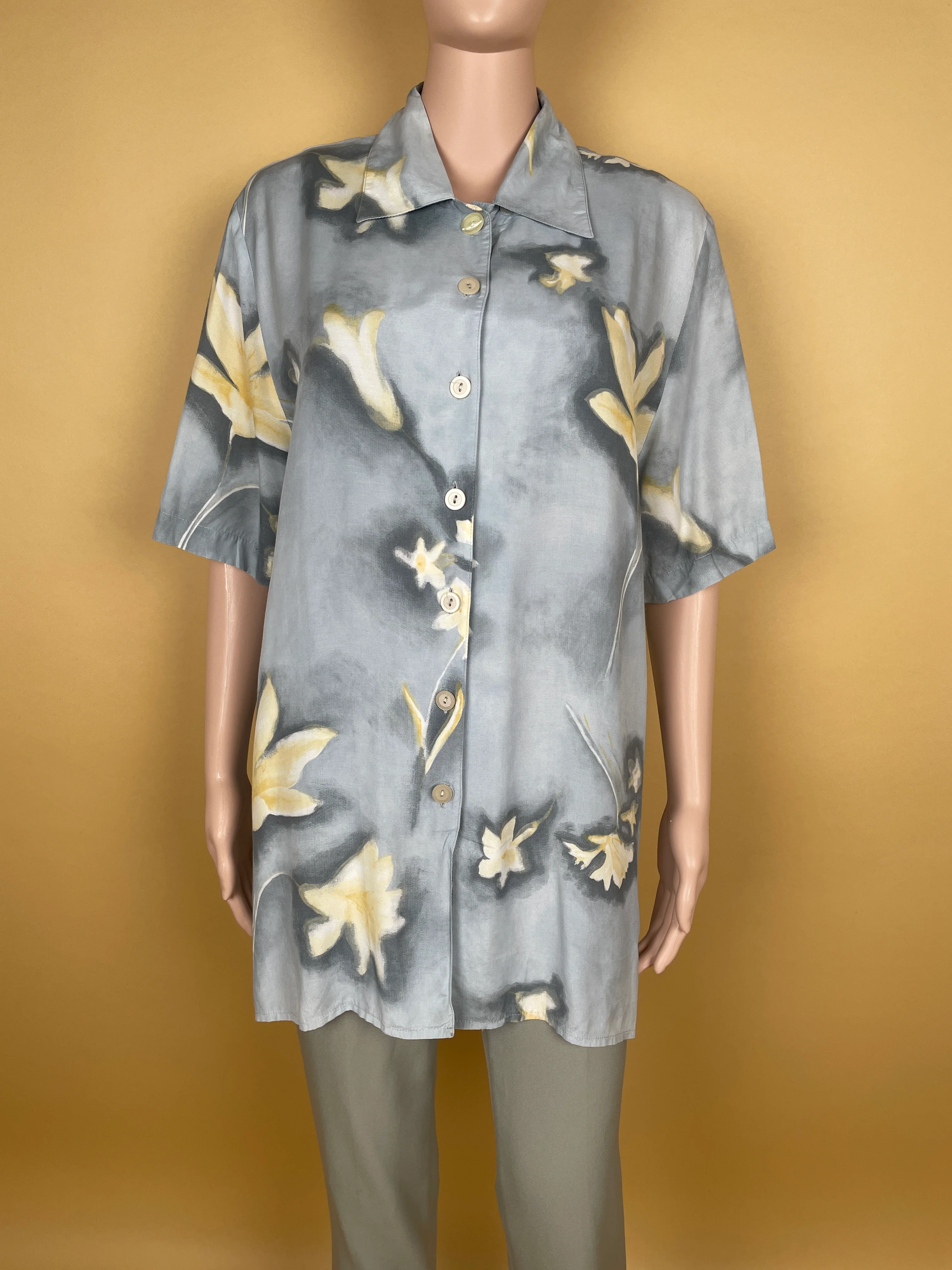 Elegant Floral Pattern Women'S Shirt