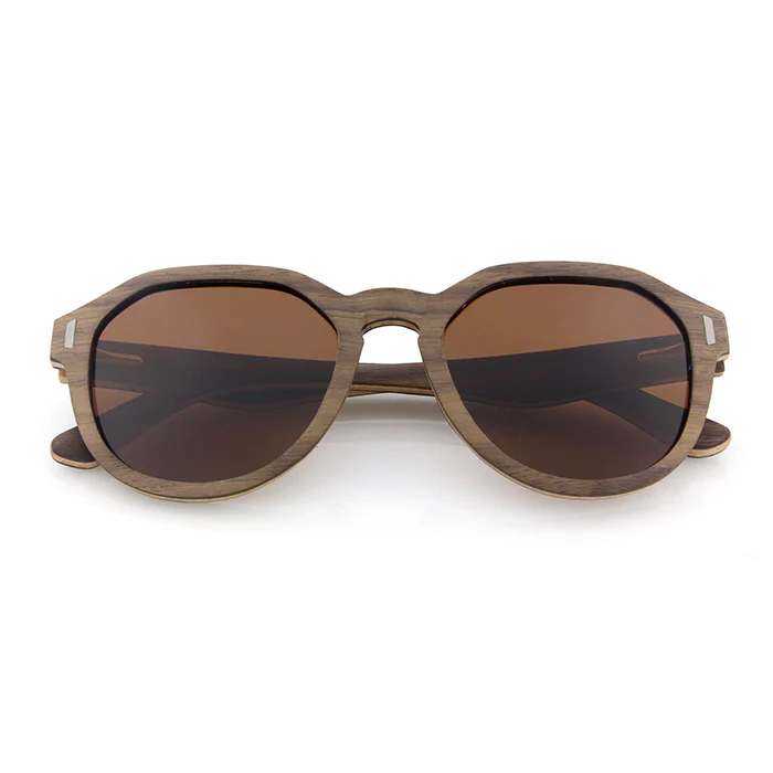 Classic Wooden-Style Sunglasses