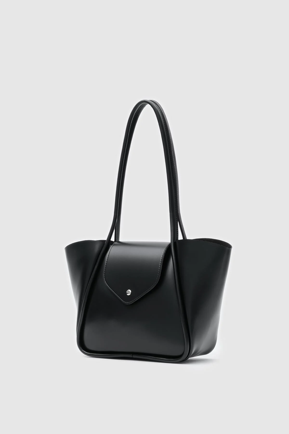 Elegant Black Faux Leather Bag
