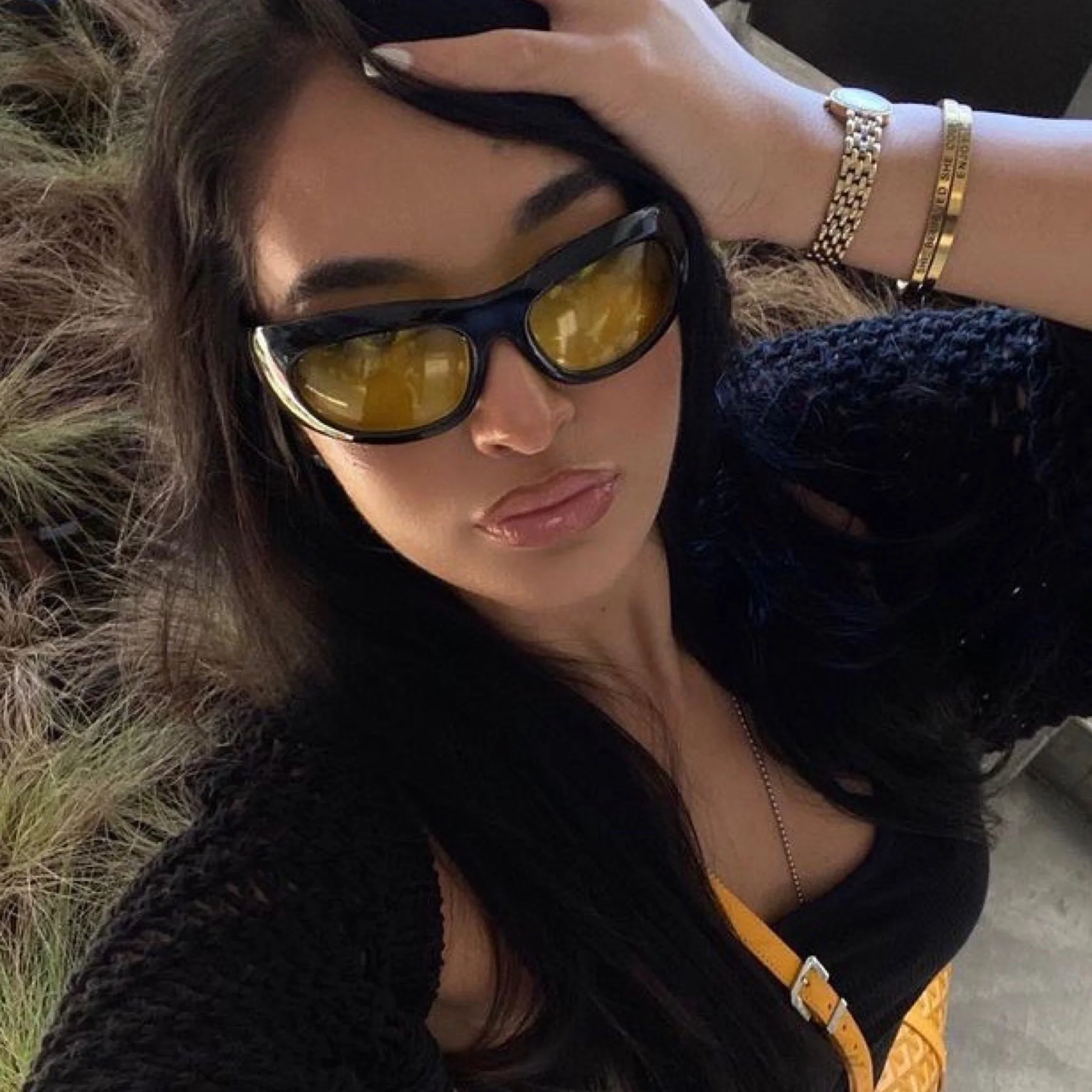 Fashionable Yellow Lens Sunglasses