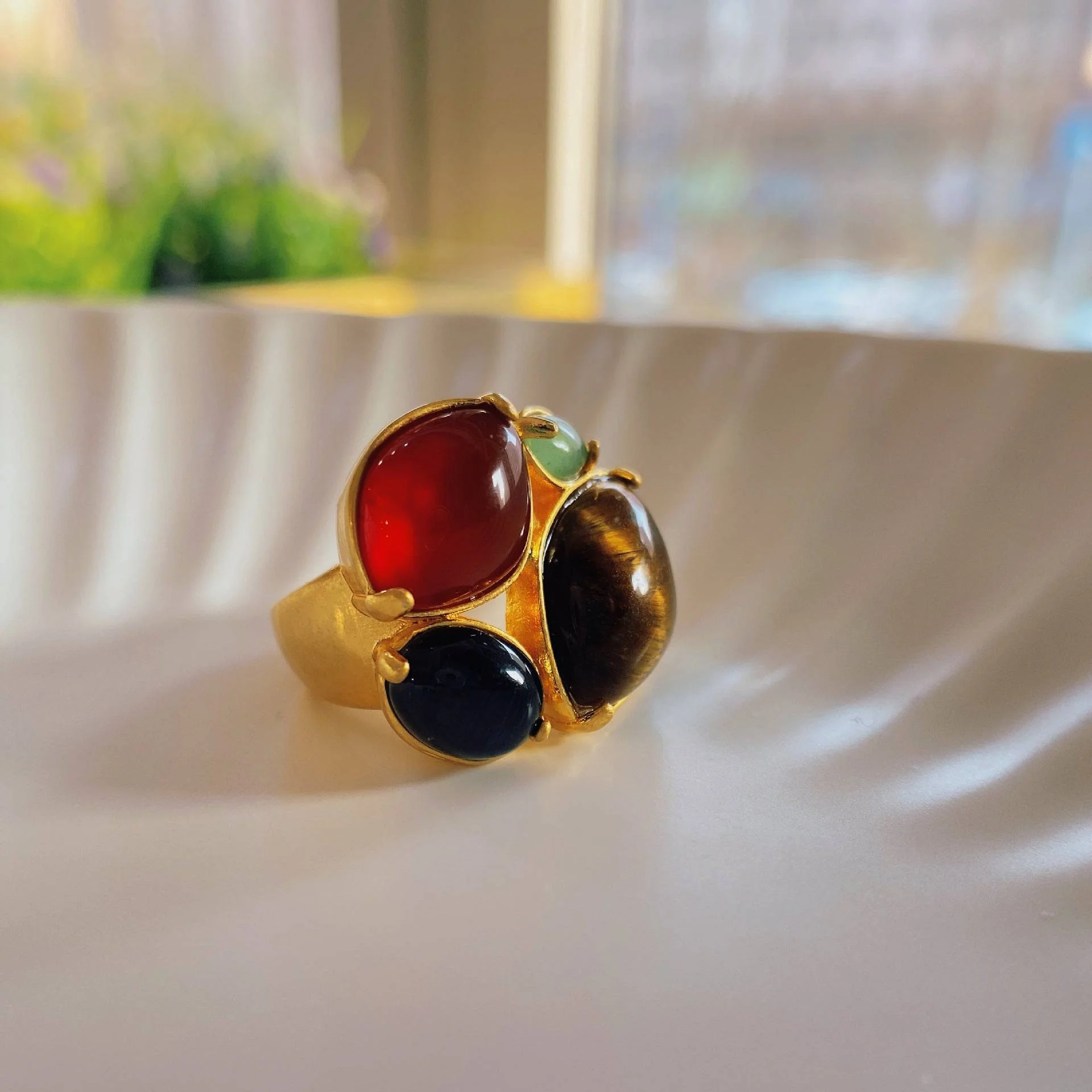 Chic Multi-Stone Garden Ring