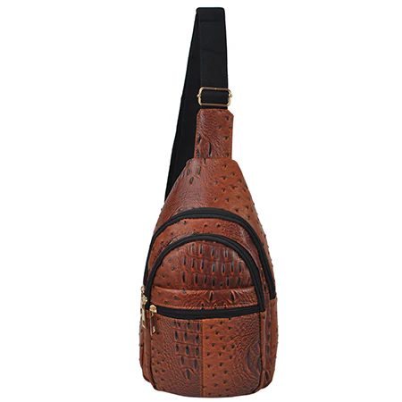Vintage-Style Faux Leather Sling Bag