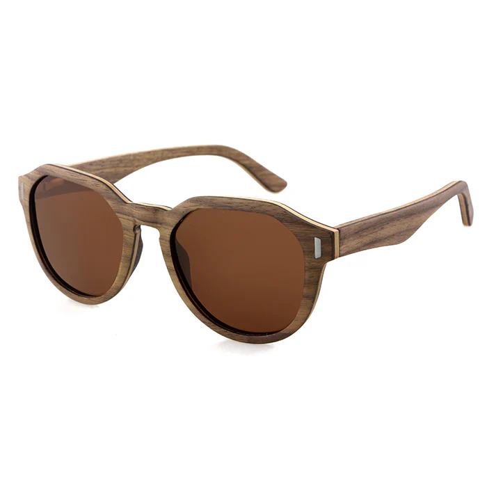 Classic Wooden-Style Sunglasses